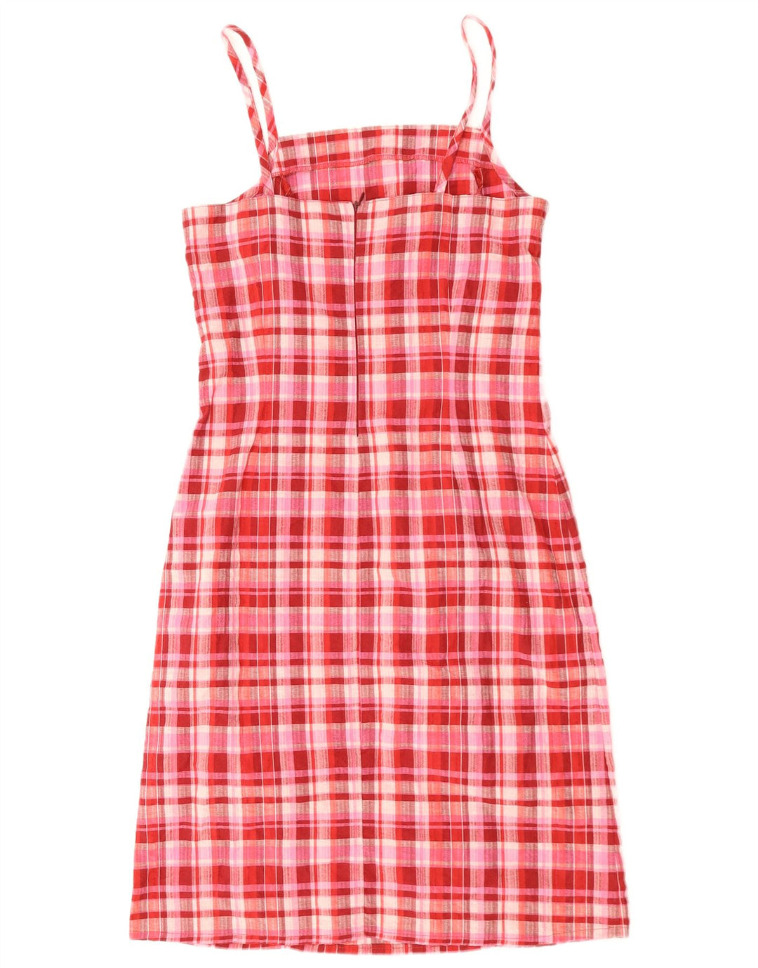 VINTAGE Womens Slip Dress UK 10 Small Pink Check