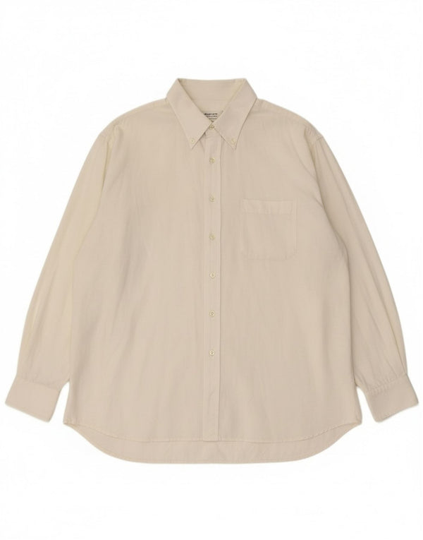 Roccobarocco Mens Shirt Size 49 3XL White Cotton