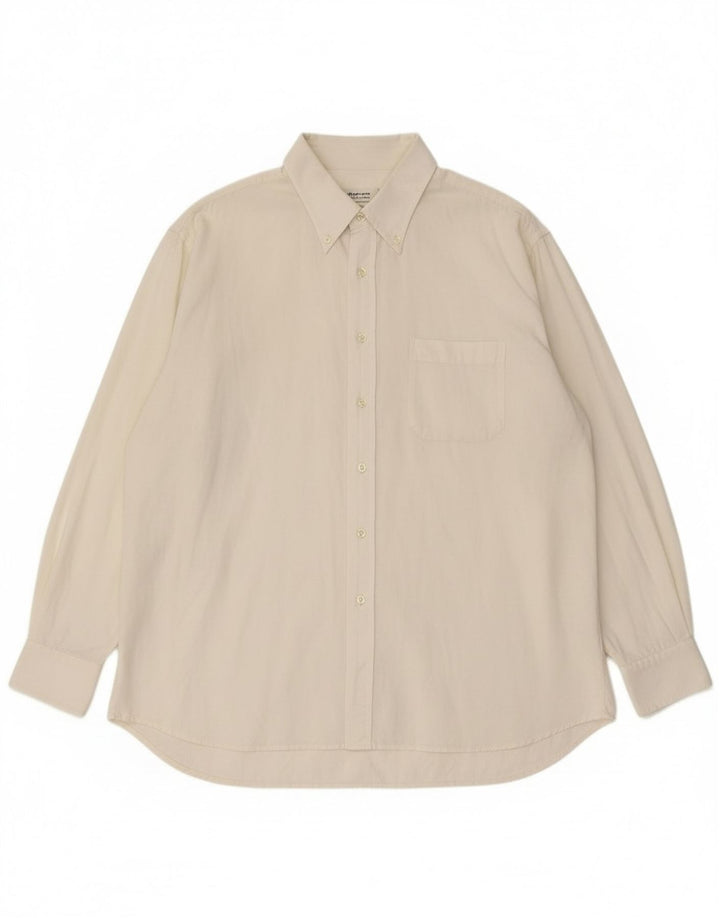 Roccobarocco Mens Shirt Size 49 3XL White Cotton