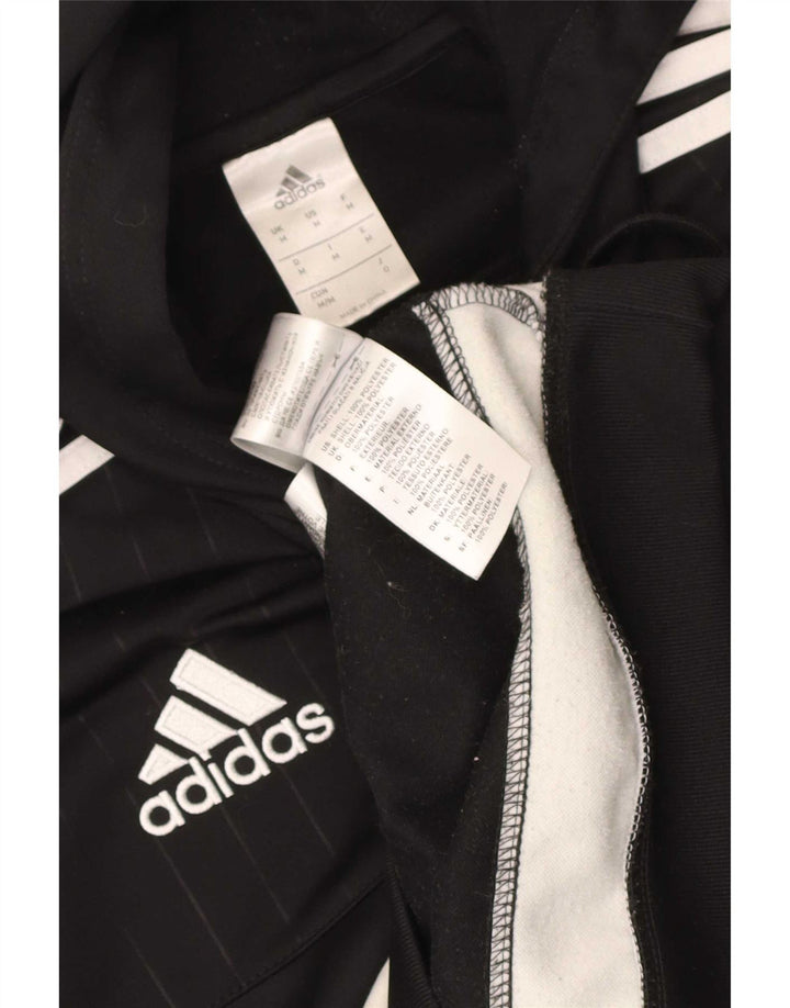 Adidas Mens Graphic Hoodie Jumper Medium Black Colourblock Polyester