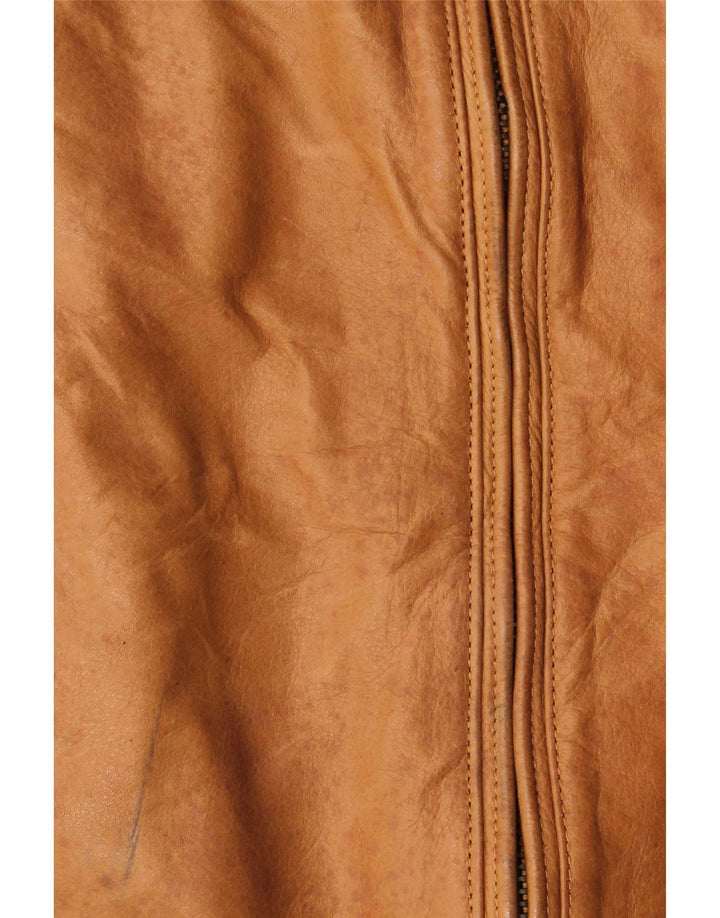 J.J.Scott Mens Leather Jacket IT 52 XL Beige