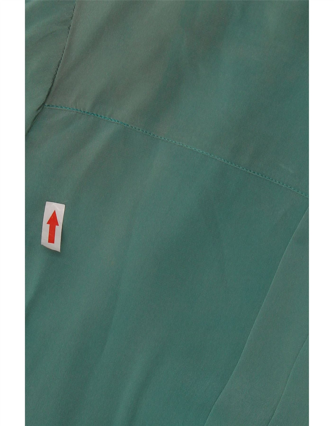 VINTAGE Womens Front Tie Long Sleeve Blouse Top UK 16 Large Green Silk