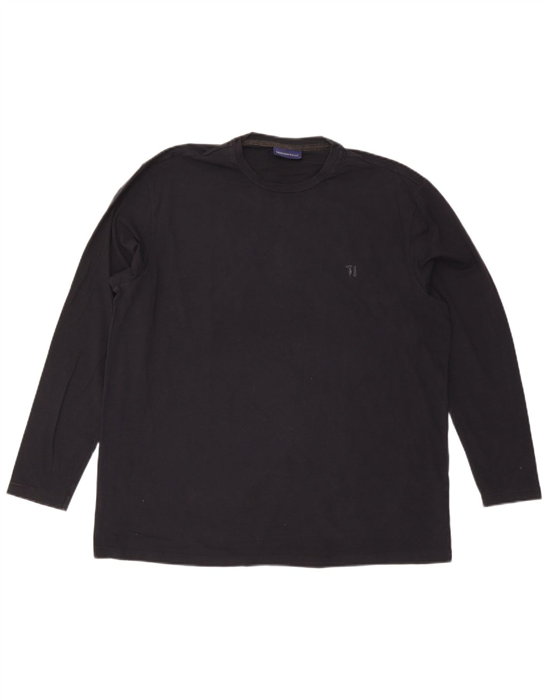 TRUSSARDI JEANS Mens Top Long Sleeve 2XL Black Cotton