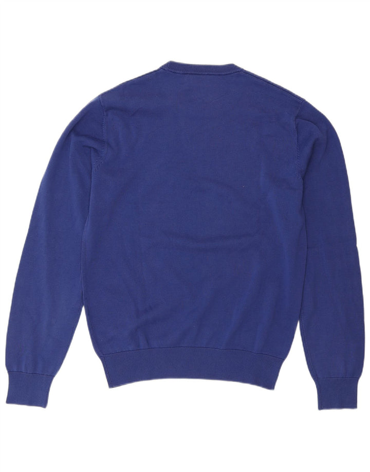Armani Jeans Mens Crew Neck Jumper Sweater Small Blue Cotton