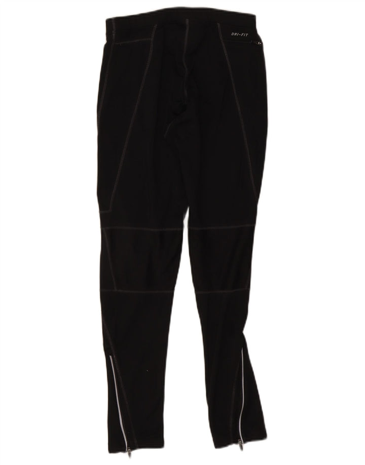 Nike Womens Dri Fit Leggings UK 12 Medium Black Polyester