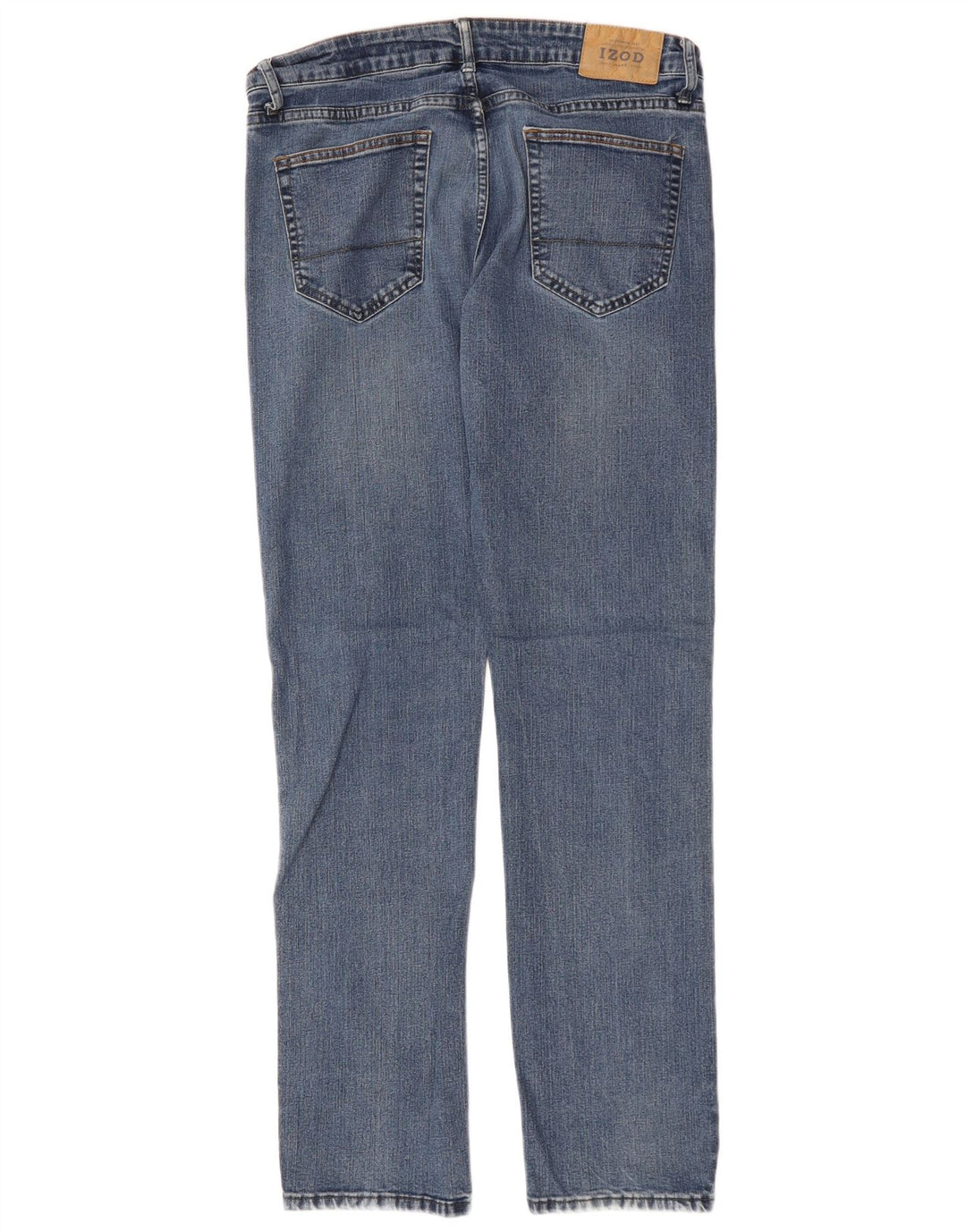 IZOD Mens Comfort Stretch Straight Jeans W34 L34 Blue Cotton