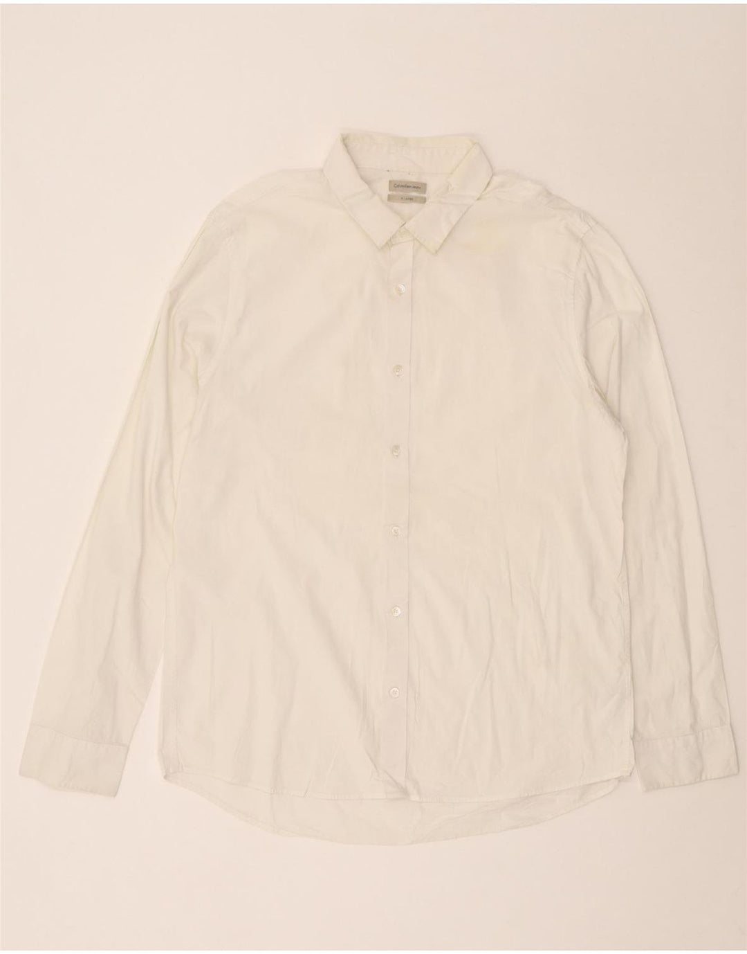 Calvin Klein Jeans Mens Shirt XL White Cotton