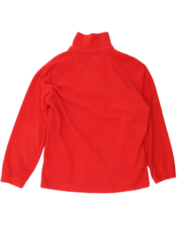 Kappa Mens Zip Neck Fleece Jumper Medium Red Polyester