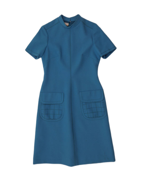Vintage Womens Sheath Dress IT 44 Medium Blue