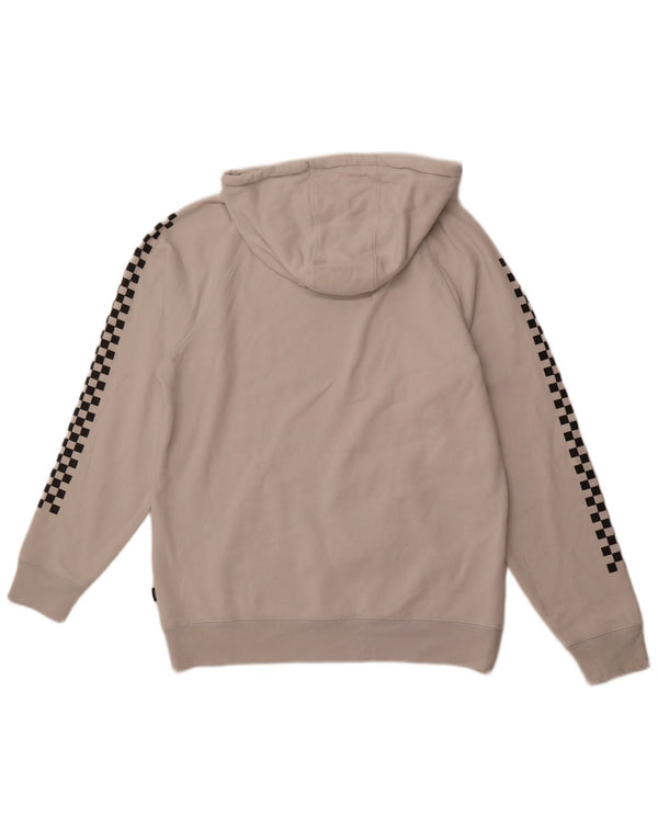 VANS Mens Hoodie Jumper Large Off White Cotton