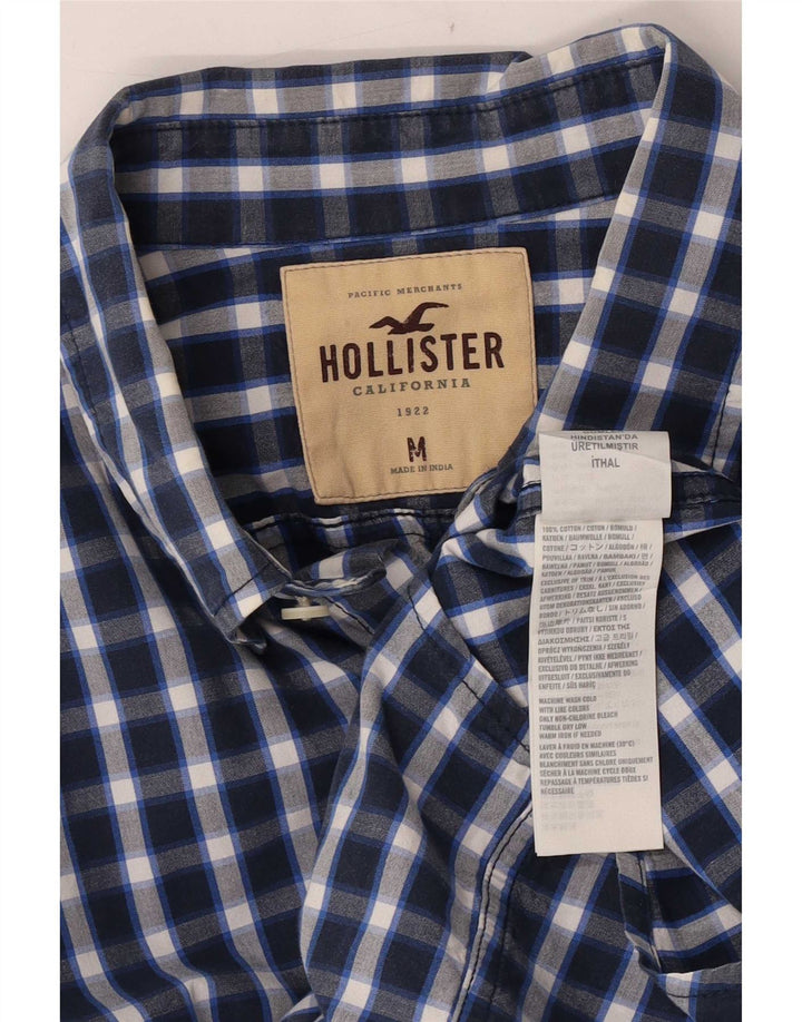 Hollister Mens Shirt Medium Blue Gingham Cotton