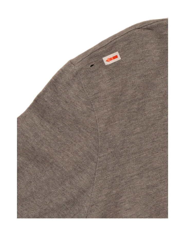 NAPAPIJRI Mens Long Sleeve Polo Shirt Medium Grey Vintage Napapijri and Second-Hand Napapijri from Messina Hembry 