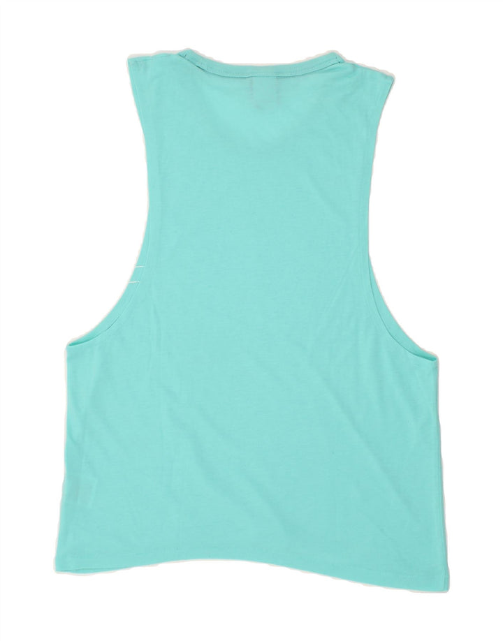 NIKE Womens Graphic Vest Top UK 10 Small Blue Cotton Vintage Nike and Second-Hand Nike from Messina Hembry 