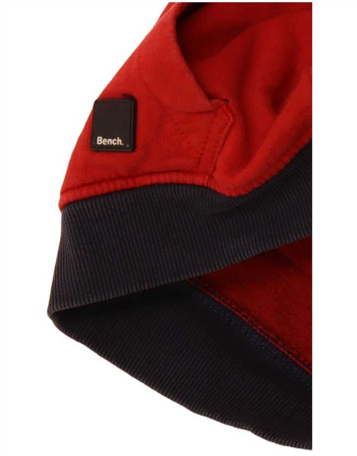 BENCH Boys Graphic Hoodie Jumper 11-12 Years Red Cotton