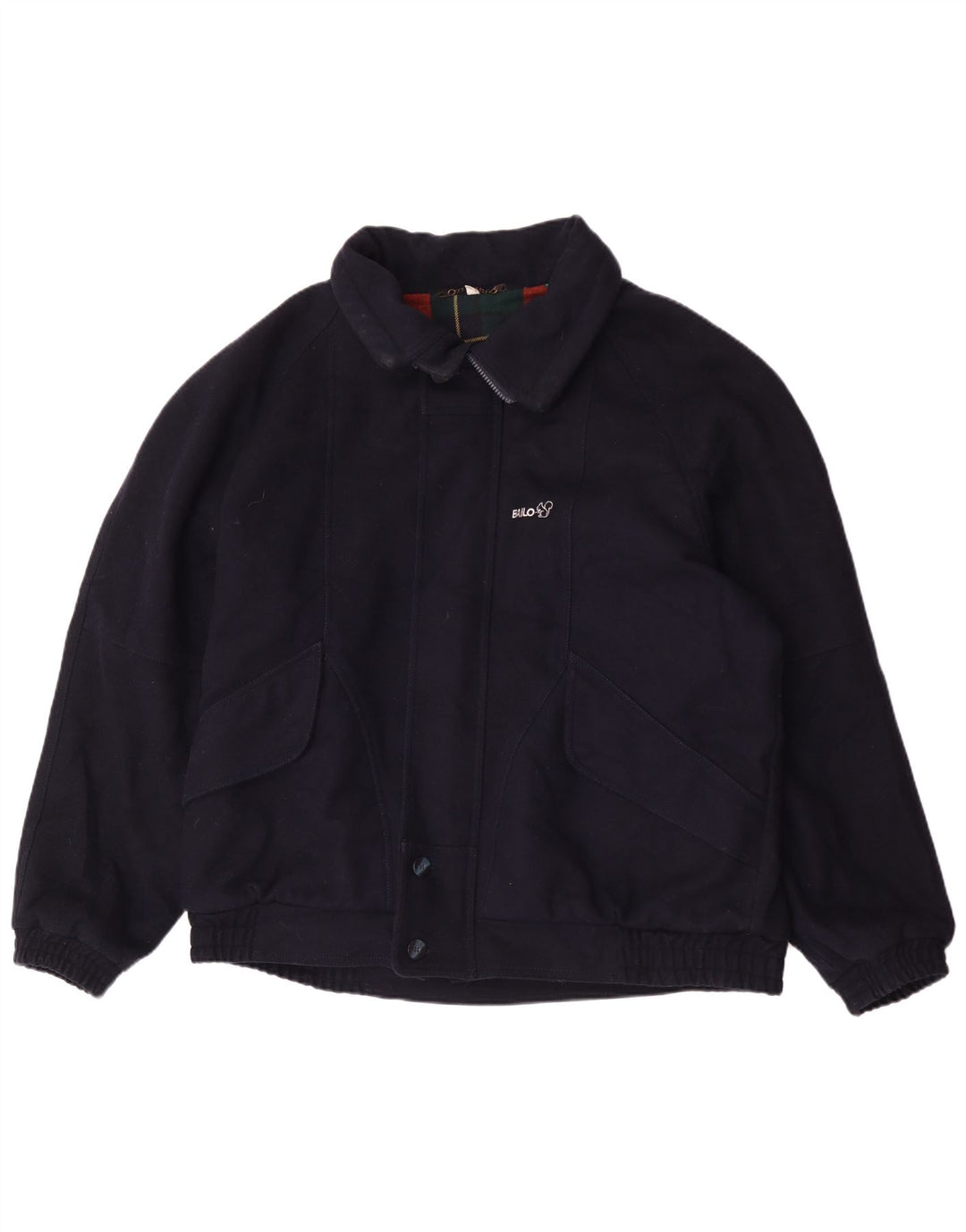 Bailo Mens Loose Fit Bomber Jacket IT 52 XL Navy Blue Wool