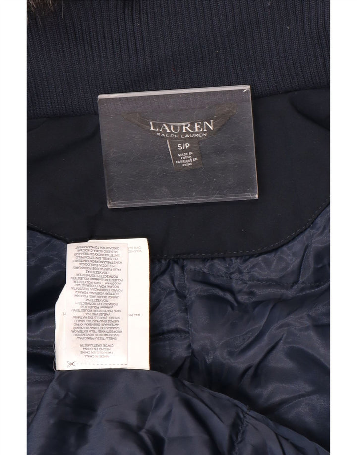 Ralph Lauren Womens Hooded Parka Jacket UK 10 Small Navy Blue Polyester