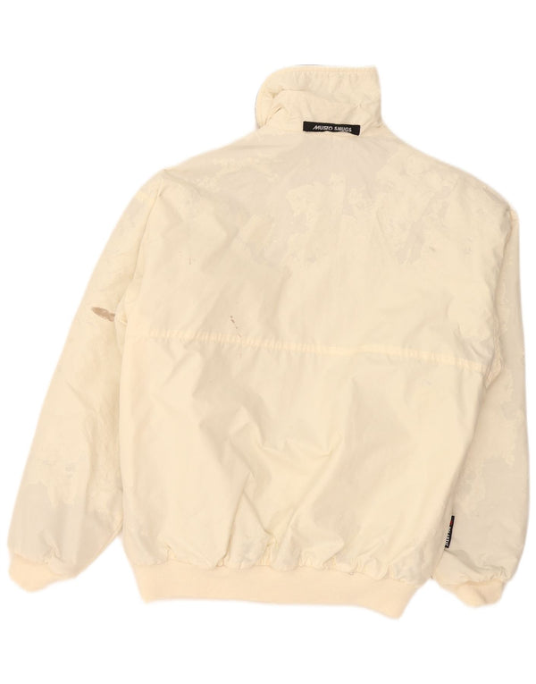 Musto Mens Bomber Jacket UK 38 Medium Off White Polyester