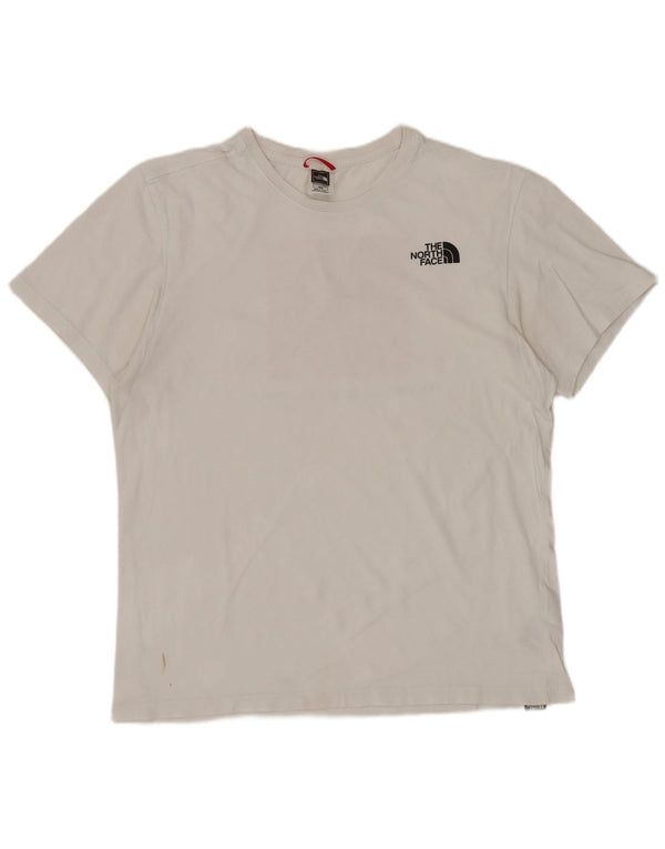 THE NORTH FACE Mens Graphic T-Shirt Top Medium White Cotton