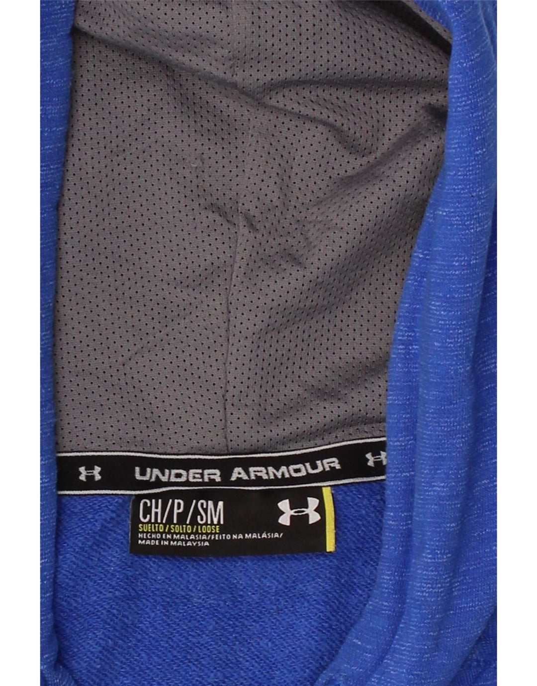 UNDER ARMOUR Mens Zip Hoodie Sweater Small Blue Flecked