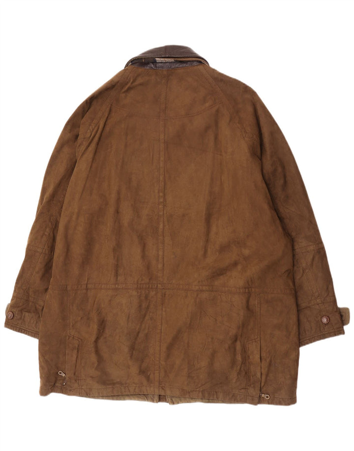 B.S.M Mens Overcoat UK 42 XL Khaki Polyamide