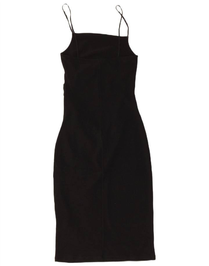 Zara Womens Sleeveless Bodycon Dress UK 12 Medium Black Polyester