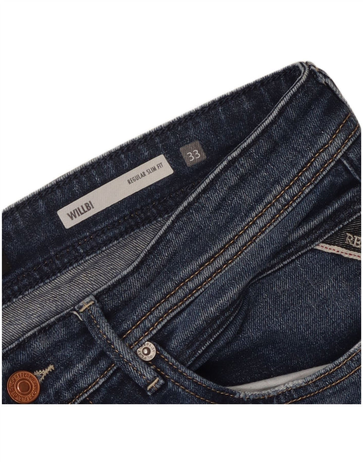 Replay Mens Willbi Regular Slim Jeans W33 L31 Blue