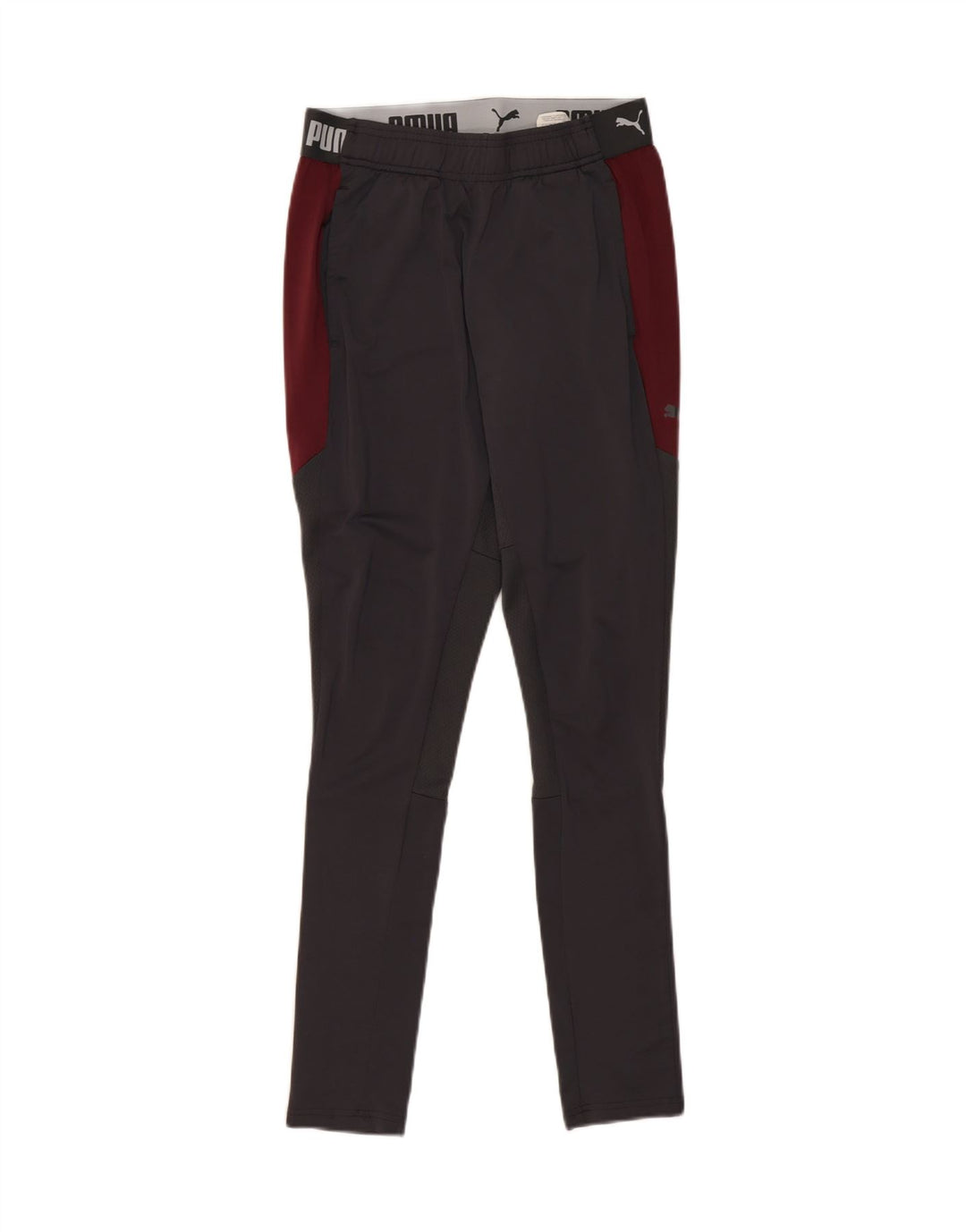 PUMA Mens Tracksuit Trousers Small Grey Colourblock Polyester