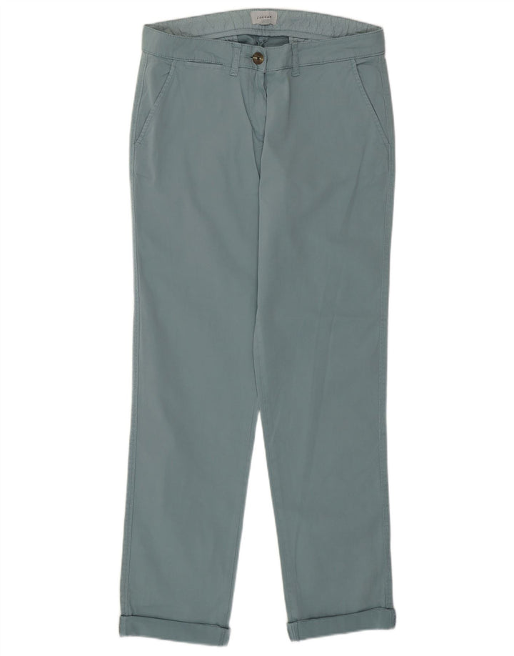 JIGSAW Womens Straight Chino Trousers UK 10 Small W29 L30 Turquoise