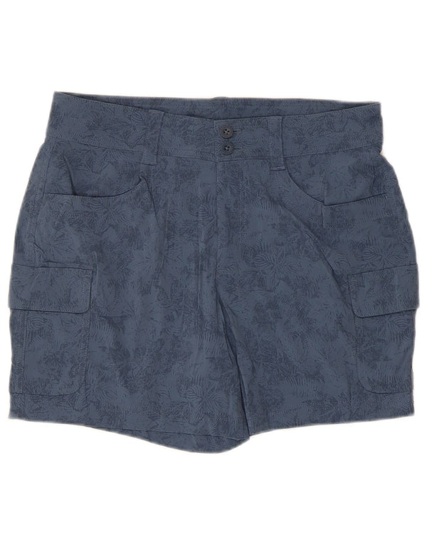 Eddie Bauer Womens Cargo Shorts US 10 Large W32  Blue Floral Nylon