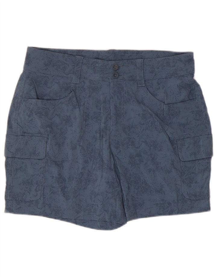 Eddie Bauer Womens Cargo Shorts US 10 Large W32  Blue Floral Nylon