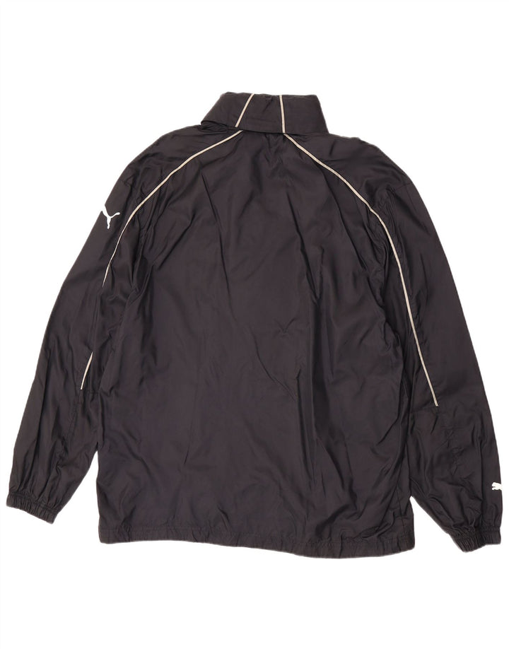 Puma Mens Hooded Rain Jacket UK 38 Medium Black Polyamide