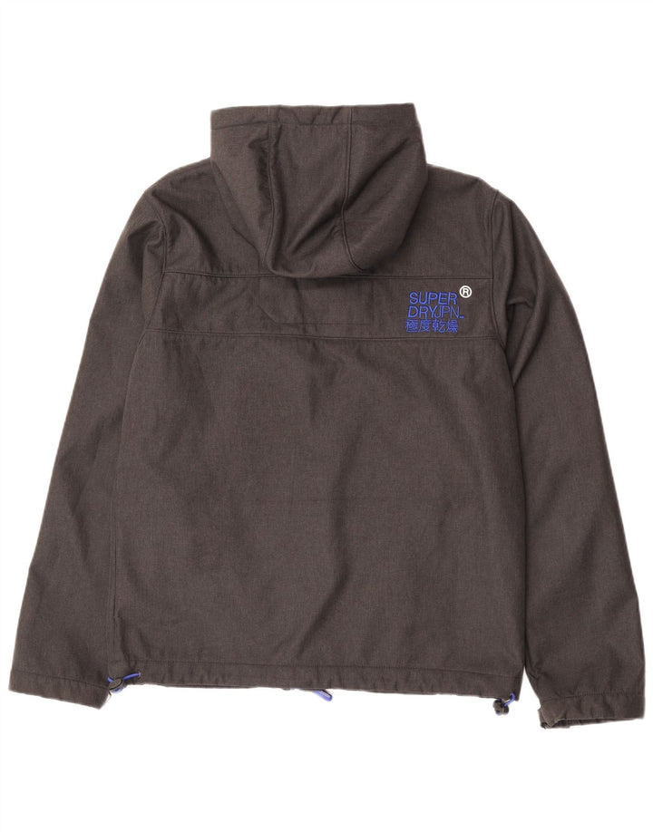 Superdry Mens Windtrekker Graphic Windbreaker Jacket UK 40 Large Grey