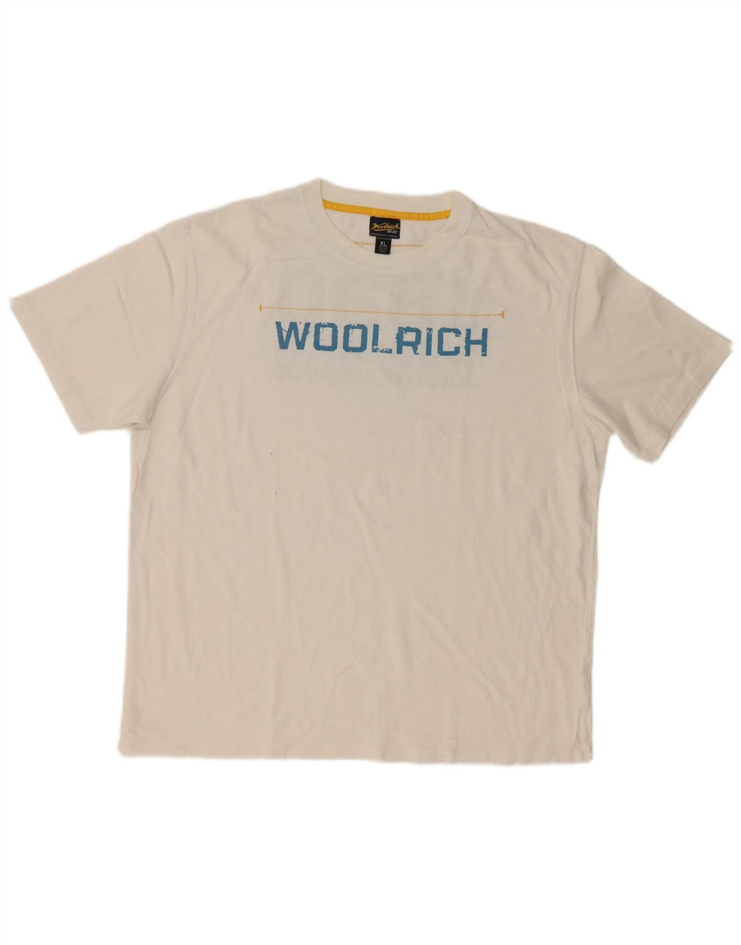 Woolrich Mens Graphic T-Shirt Top XL White Cotton