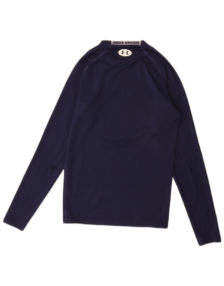 Under Armour Mens Heat Gear Top Long Sleeve Large Navy Blue