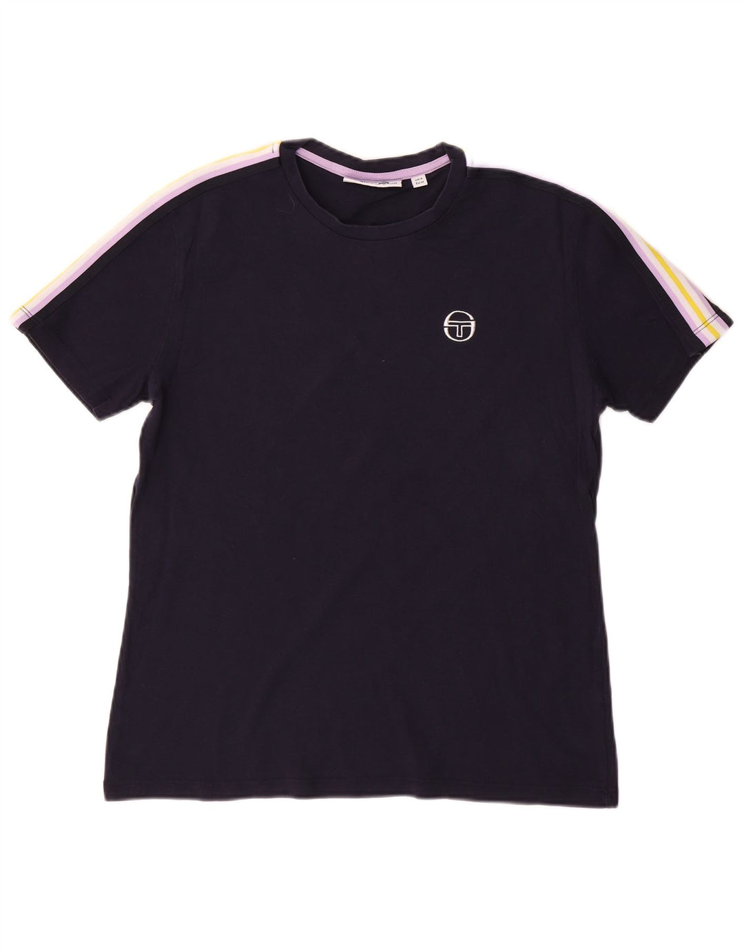 SERGIO TACCHINI Mens T-Shirt Top Small Navy Blue Colourblock