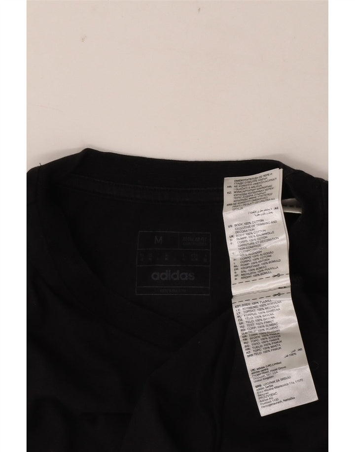 Adidas Mens Regular Fit Graphic T-Shirt Top Medium Black Cotton