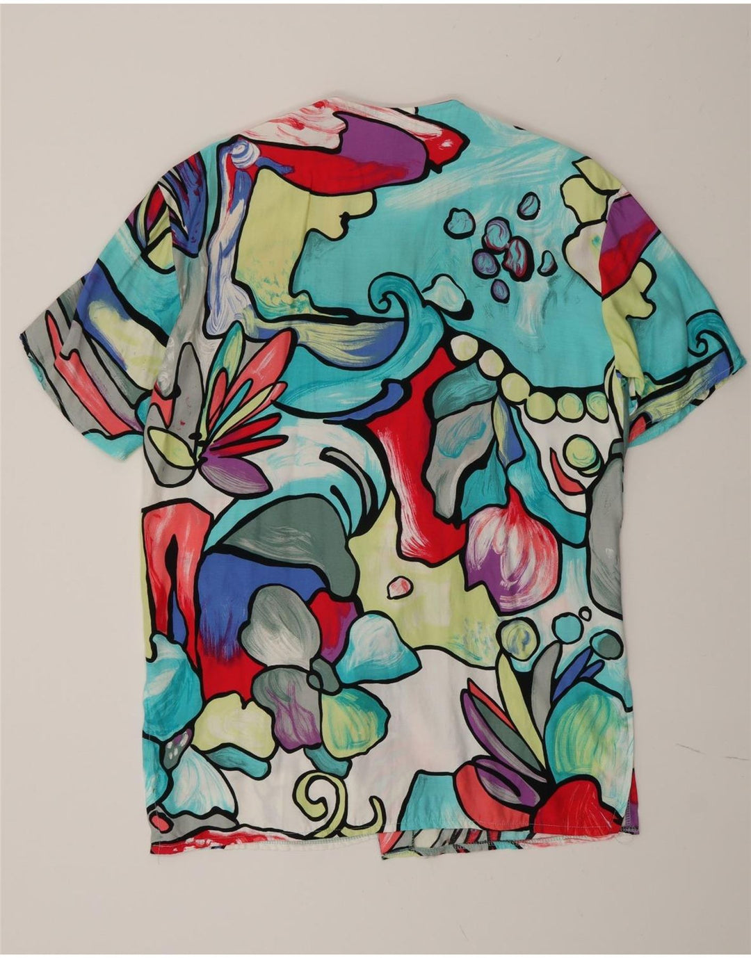 C&A Womens Abstract Pattern Shirt Blouse UK 16 Large Multicoloured