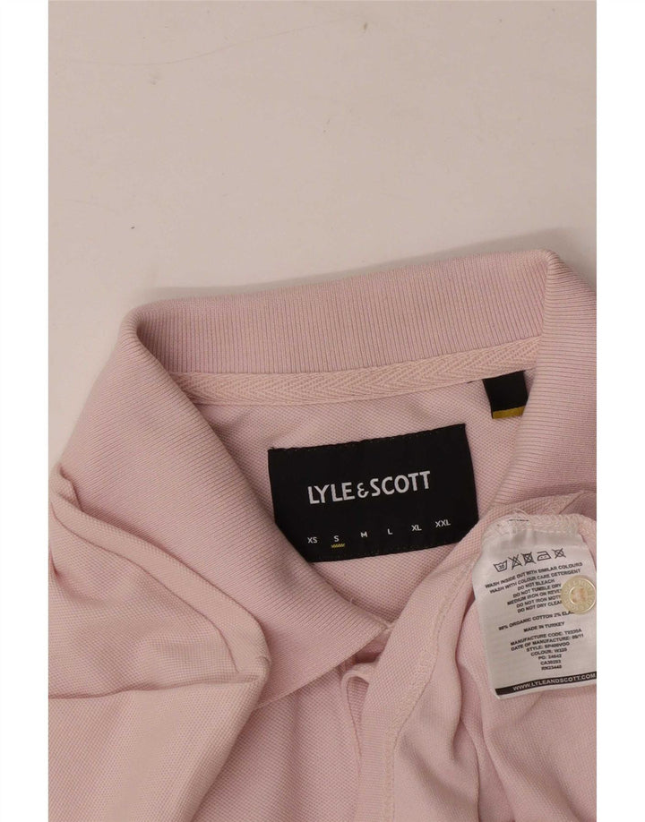 Lyle & Scott Mens Polo Shirt Small Pink Cotton
