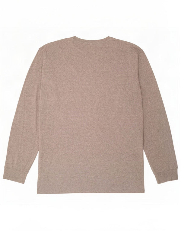 Vans Mens Classic Fit Graphic Top Long Sleeve Large Grey Flecked Cotton
