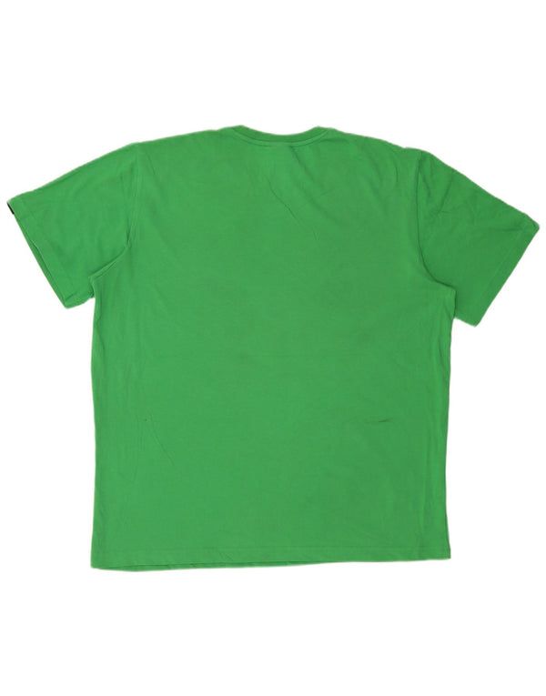 Adidas Mens Climalite Graphic T-Shirt Top XL Green Cotton