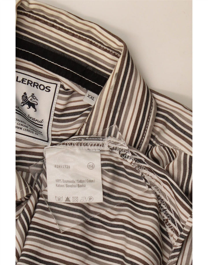 LERROS Mens Shirt 2XL Grey Striped Cotton