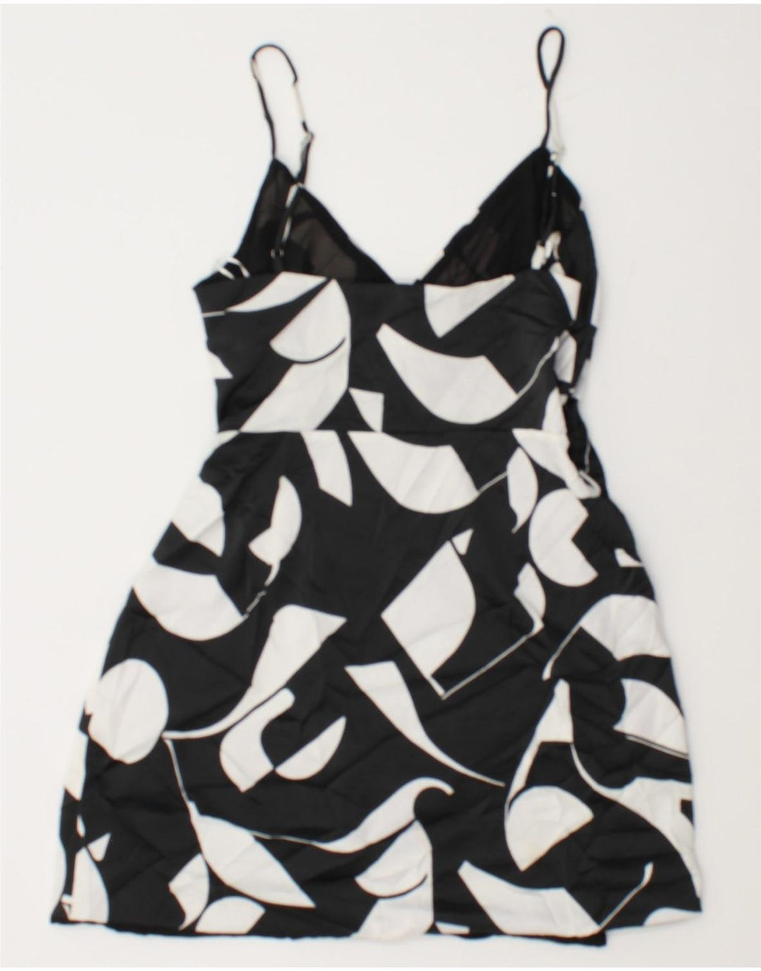 Zara Womens Mini Sundress UK 8 Small Black Geometric