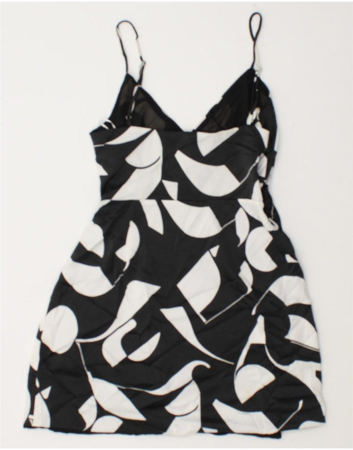 Zara Womens Mini Sundress UK 8 Small Black Geometric