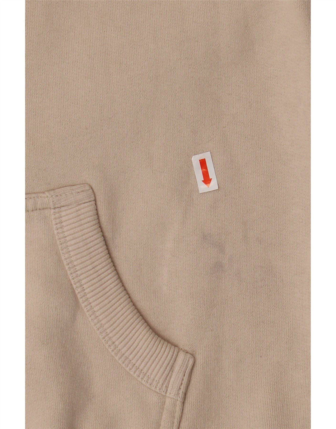 SUPERDRY Womens Graphic Hoodie Jumper UK 8 Small Beige Cotton