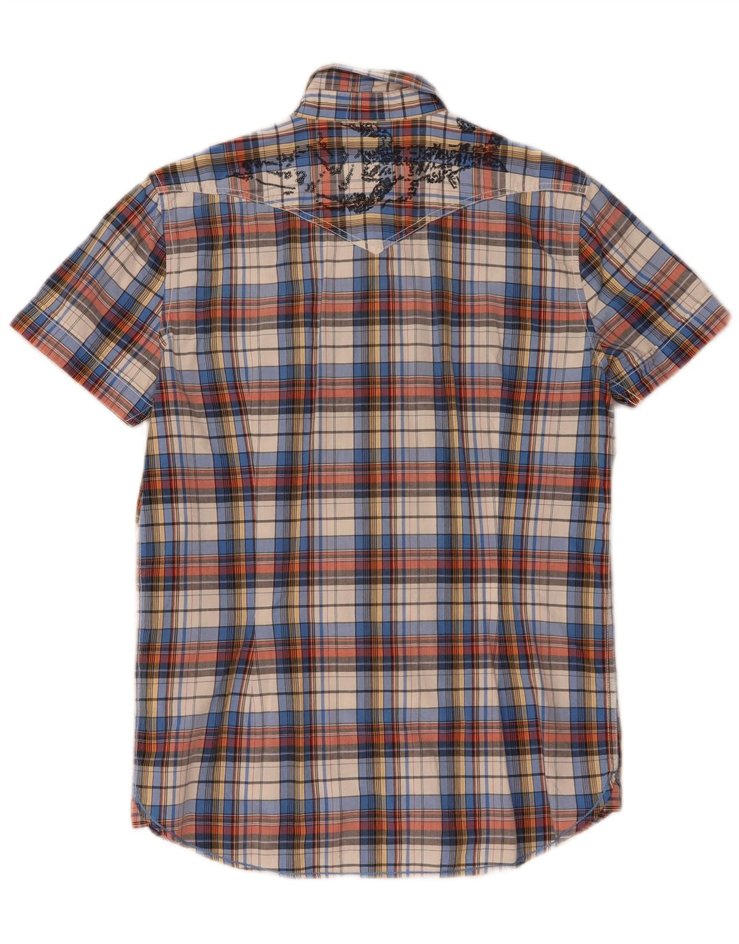 Lee Mens Graphic Short Sleeve Shirt Medium Multicoloured Check Cotton