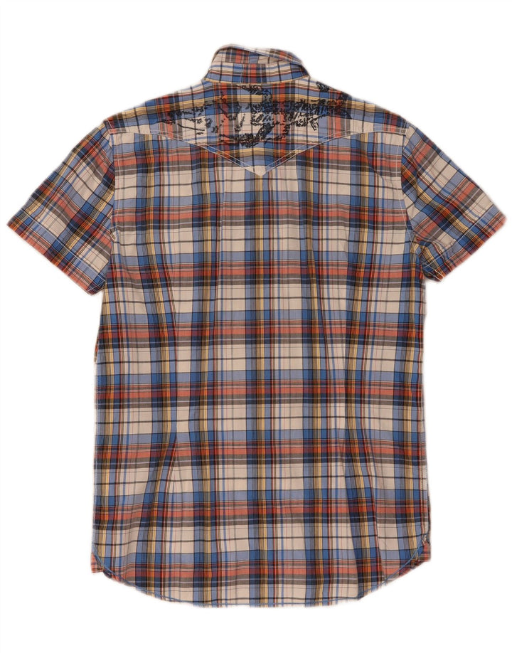 Lee Mens Graphic Short Sleeve Shirt Medium Multicoloured Check Cotton