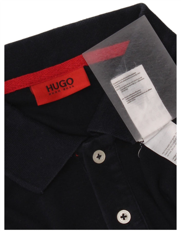 Hugo Boss Mens Polo Shirt XL Navy Blue Cotton