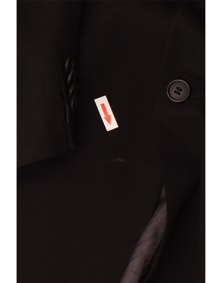 Ted Baker Mens 3 Button Blazer Jacket US 42 XL Black New Wool