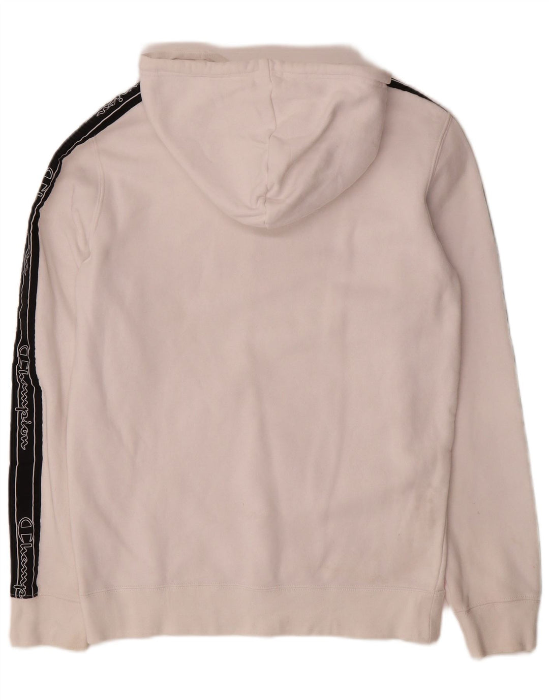 CHAMPION Mens Graphic Hoodie Jumper Small White Colourblock