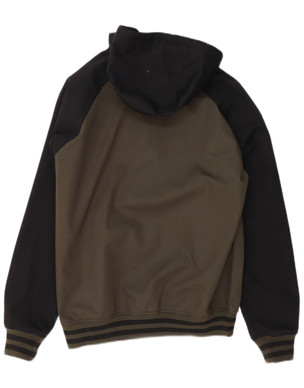 Iriedaily Mens Bomber Jacket UK 38 Medium Khaki Colourblock Polyester